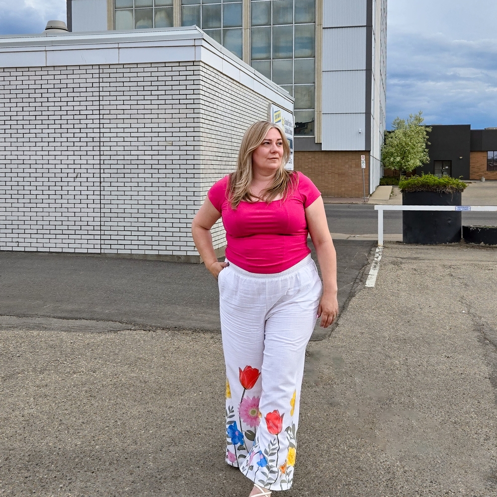 Floral Linen Pants